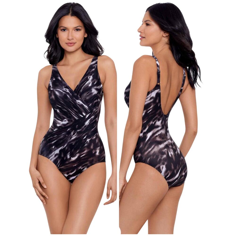 Miraclesuit NWT Oceanus One Piece Swimsuit Size 16 Underwire DD-Cup Slimming
